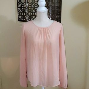💕heartsoul sheer pink blouse